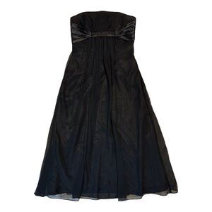 Belsoie Dress‎ Womens 10 Black Strapless Cheap Gown Prom Formal Goth Wedding